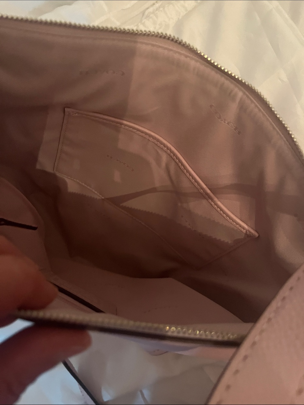 Coach Pink Pebbled Leather Crossbody Bag - Picture 12 of 12